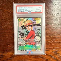 One Piece OP13-118 SEC PSA 10 Monkey D Luffy Manga Alt Art - Image 3