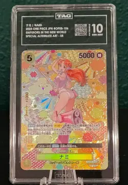 TAG 10 MINT JAPANESE ONE PIECE 2024 NAMI OP08-106 SPECIAL ALT ART - Image 1