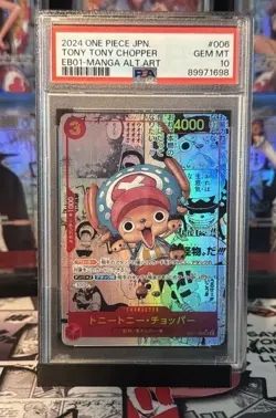MANGA ALT ART CHOPPER One Piece EB01 Memorial Collection Japanese #006 PSA 10 - Image 2