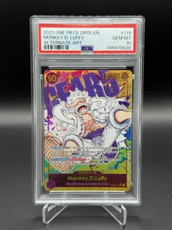 2023 One Piece OP05 En Alternate Art #119 Monkey D. Luffy PSA 10 OP05-119 - Image 1