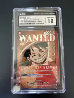 Bandai Monkey D. Luffy One Piece Pillars of Strength ST01-012 Alt Art SR CGC 10 - Image 1