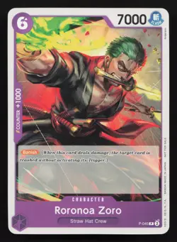 Roronoa Zoro (OP-06 Pre-Release Tournament) [Participant] P-045 One Piece Promo - Image 1