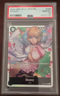 2024 ONE PIECE OP07-500 YEARS IN THE FUTURE #085 STUSSY PSA 10 - Image 1