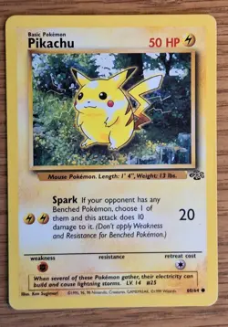 Pikachu 60/64 Jungle Set 1999 Near mint Non-Holo Pokemon Card TCG - Image 1
