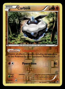 Carbink 50/124 Reverse Holo XY Fates Collide Pokemon Card - Image 1
