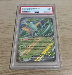 2025 Pokemon BLK EN Black Bolt #003 Serperior EX PSA 9 MINT Holo Rare Card - Image 1