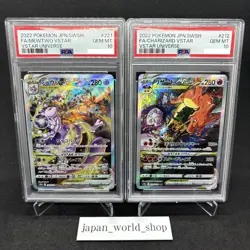 PSA 10 Charizard 212/172 Mewtwo 221/172 SAR VSTAR Universe Pokemon Card Japanese - Image 1
