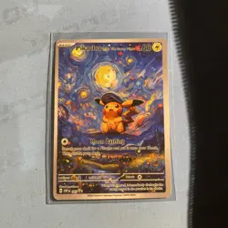 Pikachu with The Starry Night Extended Art Card Van Gogh Style Pokemon 🧸🎁 - Image 1