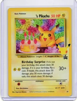 Pokemon ______'s Pikachu Wotc Promo Holo 50 HP 24/53 English Card - Image 1