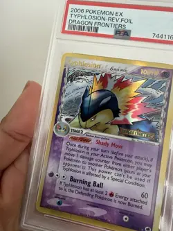 Pokemon TCG Typhlosion Delta Reverse Holo Card PSA 7 - Print Line Error! - Image 2