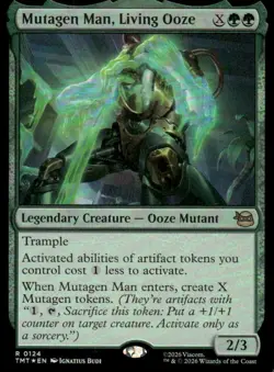 Mutagen Man, Living Ooze #0124 Foil TMNT MTG Magic the gathering card - Image 1
