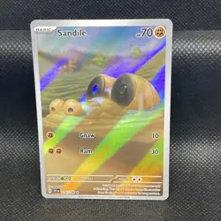 Pokemon TCG Sandile Illustration Rare Card 216/198 Scarlet & Violet Base Set - Image 1