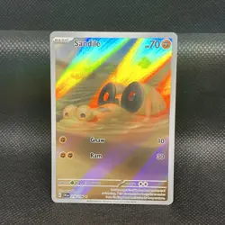Pokemon TCG Sandile Illustration Rare Card 216/198 Scarlet & Violet Base Set - Image 2