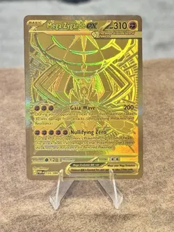 Mega Zygarde EX Full Art Foil Pokemon Card 124/088 Perfect Order Gold Hyper Rare - Image 1