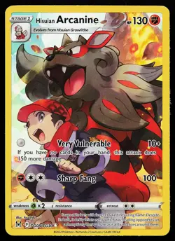 Hisuian Arcanine TG08/TG30 Holo Lost Origin Trainer Gallery Pokemon Card - Image 1
