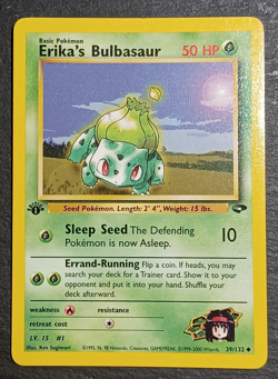 Erika's Bulbasaur 39/132 Pokemon Card Near Mint Condition -Free Shipping SC-55 - Image 1