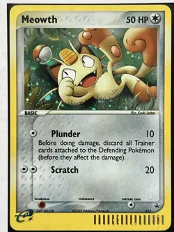 Meowth 013 Black Star Unlimited Holo Pokemon Card TCG - Image 3