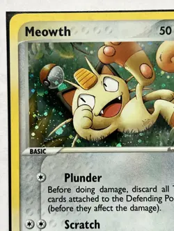 Meowth 013 Black Star Unlimited Holo Pokemon Card TCG - Image 4