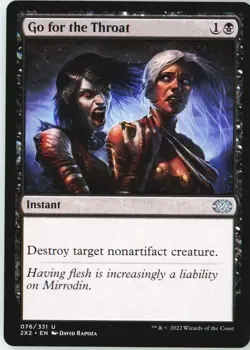 Go for the Throat 76 Uncommon Double Masters 2022 Near Mint - Image 2