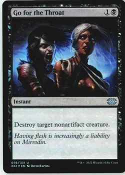 Go for the Throat 76 Uncommon Double Masters 2022 Foil Near Mint - Image 2