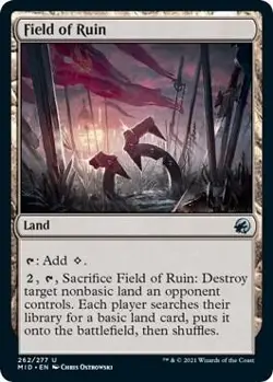 Field of Ruin 262 Uncommon Innistrad: Midnight Hunt Near Mint - Image 1