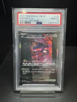 PSA 10 Genesect ex SAR Pokemon Card Scarlet and Violet High Grade - Image 1