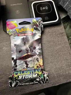 Pokemon Sun & Moon CELESTIAL STORM Sleeved Booster Pack Stakataka Artwork - Image 1