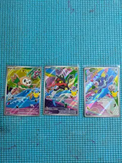 Pokemon TCG First Partner Illustration Collection Series 1 Gen 7 Alola Starters - Image 1
