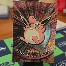 Topps Wigglytuff #40 Pokemon Topps Series 1 TV Animation Holo Rare English - Image 1