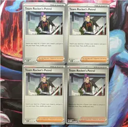 Pokemon Team Rocket's Petrel 172/182, 207/217 - Supporter Trainer - English x4 - Image 1