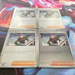 Pokemon Team Rocket's Petrel 172/182, 207/217 - Supporter Trainer - English x4 - Image 2