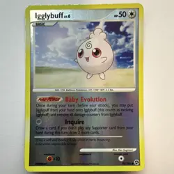 Pokemon TCG Igglybuff 70/106 Diamond & Pearl Reverse Holo Common 50 HP - Image 1
