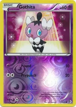 Pokemon - Gothita - 75/149 - Common - Reverse Holo - BW - Boundaries Crossed - N - Image 1