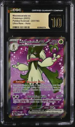 MEOWSCARADA EX Paldea Evolved Full Art Holo #231 CGC Pristine 10 Pokemon [NOS] - Image 1
