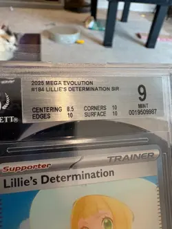 BGS Gem Mint 9, Lillies Determination SIR, 184/132, Pokemon Mega Evolution - Image 3