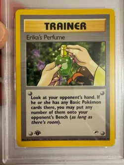 2000 Pokemon - 1st Edition Erika’s Perfume - Gym Heroes 110/132 - PSA 9 MINT!! - Image 3