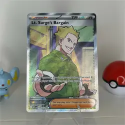 Pokemon Lt. Surge's Bargain 170/132 Me01: Mega Evolution Full Art Holo - Image 1