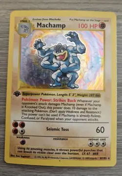 Machamp Pokemon Shadowless 1st Edition 8/102 - Image 1