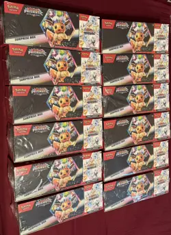 12x Pokemon Prismatic Evolutions Surprise Box and Booster Bundle 2-pack! Sealed! - Image 1