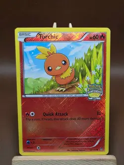 HP Torchic 12/111 City Championships Crosshatch Holo Promo Pokemon TCG - Image 1