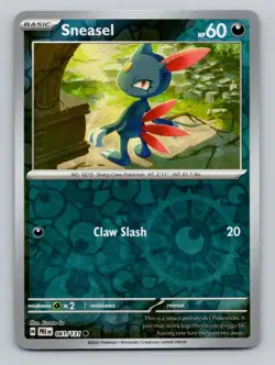 Reverse Holo Sneasel 061/131 Common Prismatic Evolutions Pokemon - Image 1
