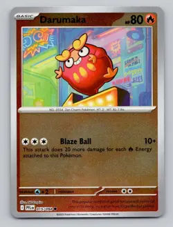 Reverse Holo Darumaka 015/094 Common Phantasmal Flames Pokemon - Image 1