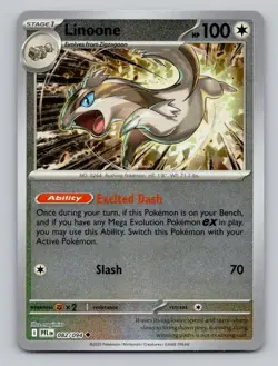 Reverse Holo Linoone 082/094 Uncommon Phantasmal Flames Pokemon - Image 1