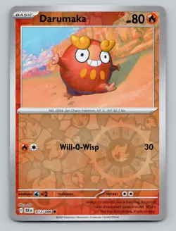Reverse Holo Darumaka 013/086 Common Black Bolt Pokemon - Image 1