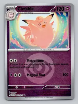 Clefable (Energy Symbol Pattern) 075/217 Ascended Heroes Pokemon Reverse Holo NM - Image 1