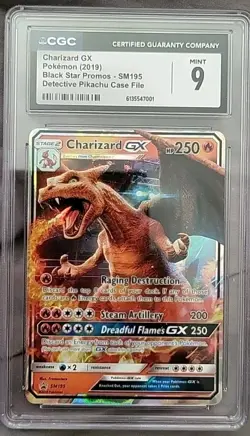 Charizard GX Pokemon 2019 CGC 9 M Promo Sm195 Detective Pikachu Case File - Image 1