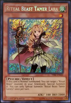Yu-Gi-Oh! Ritual Beast Tamer Lara THSF-EN022 The Secret Forces 1st Edition NM - Image 1