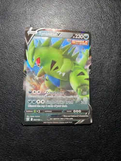 2021 Tyranitar V 097/163 Swsh05: Battle Styles Holo Pokemon card - Image 1