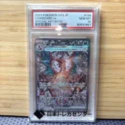 PSA 10 Charizard ex SAR SV3 Ruler of the Black Flame 134/108 Pokemon Card - Image 1