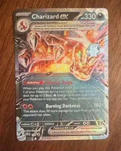 Charizard ex 196 Holo Rare Promo Pokemon Card + Oversized Jumbo Card Bonus! - Image 2